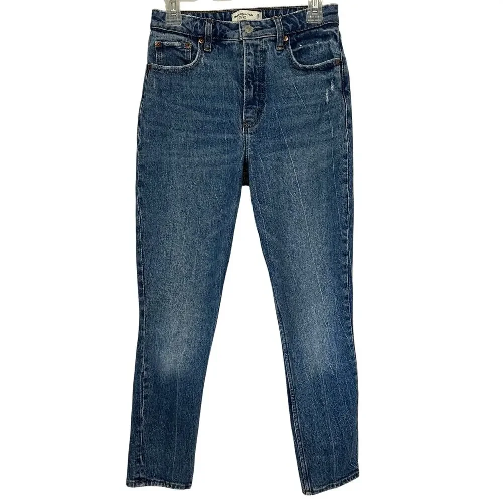Abercrombie & Fitch Curve Love Skinny High Rise Jean Blue Size 26